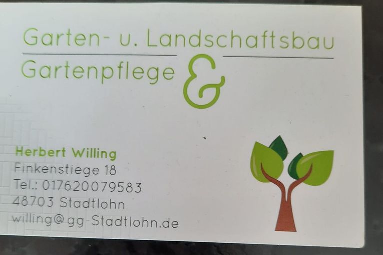 Visitenkarte Gartenpflege Stadtlohn
